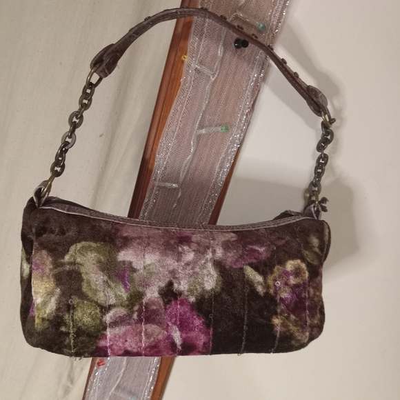 90s VINTAGE Velvet Mini bag! Fairygrunge ! Authentic SAKATAS TOKYO - Picture 7 of 8